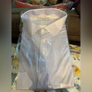Collars & Co Men’s Light Purple Check Dress Shirt